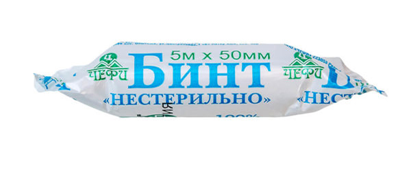Бинт марлевый медицинский нестерильный (5м x 50мм) - ЧЕФИ